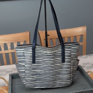 Relic Navy and Cream Striped Tote
